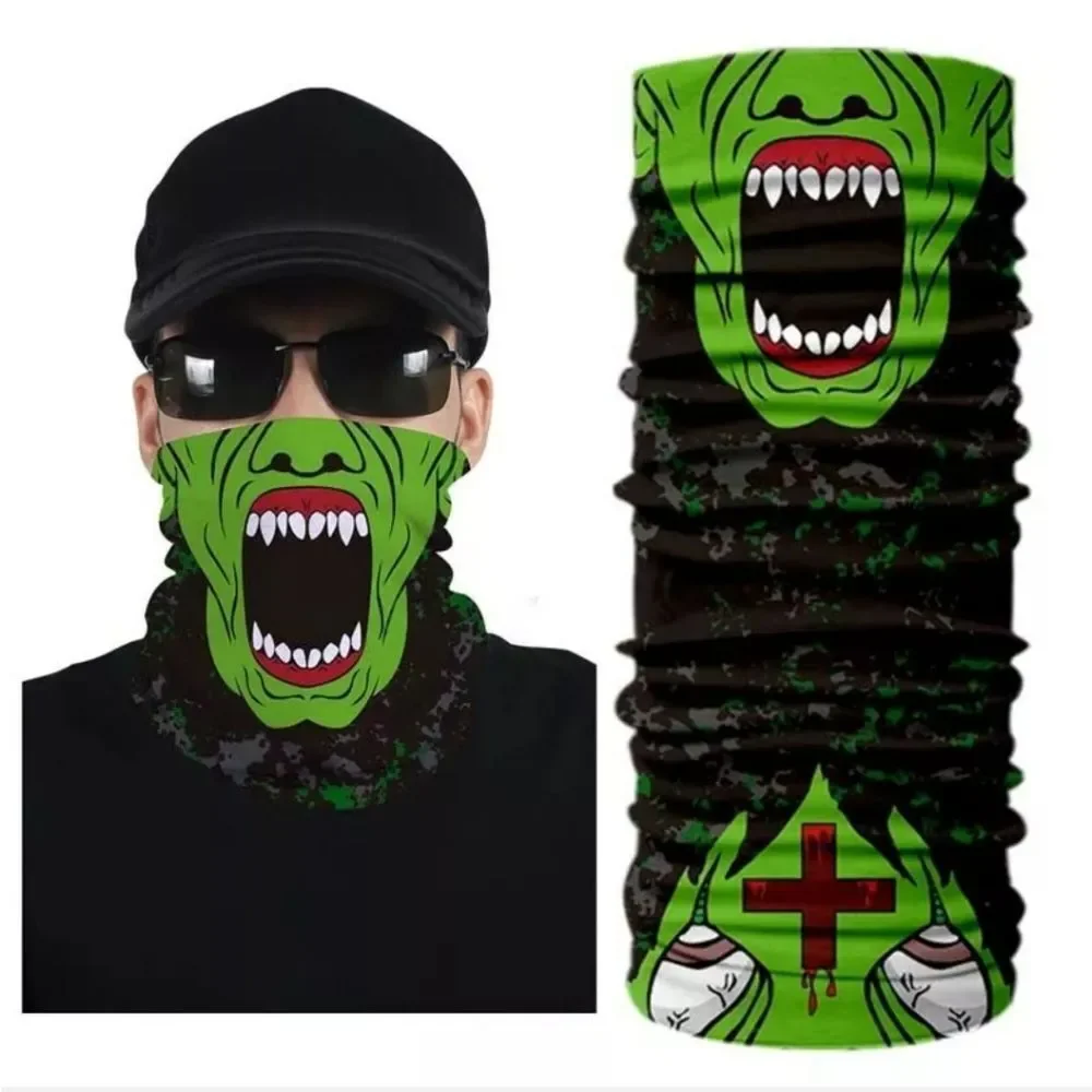 Bandana Neck Gaiter Skull Face Mask Bandanas Tube Breathable Rave Face Scarf US